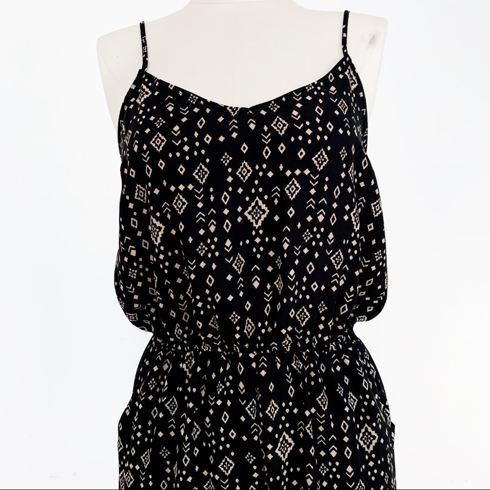 Forever 21 Black + Tan Tribal Jumpsuit Size S